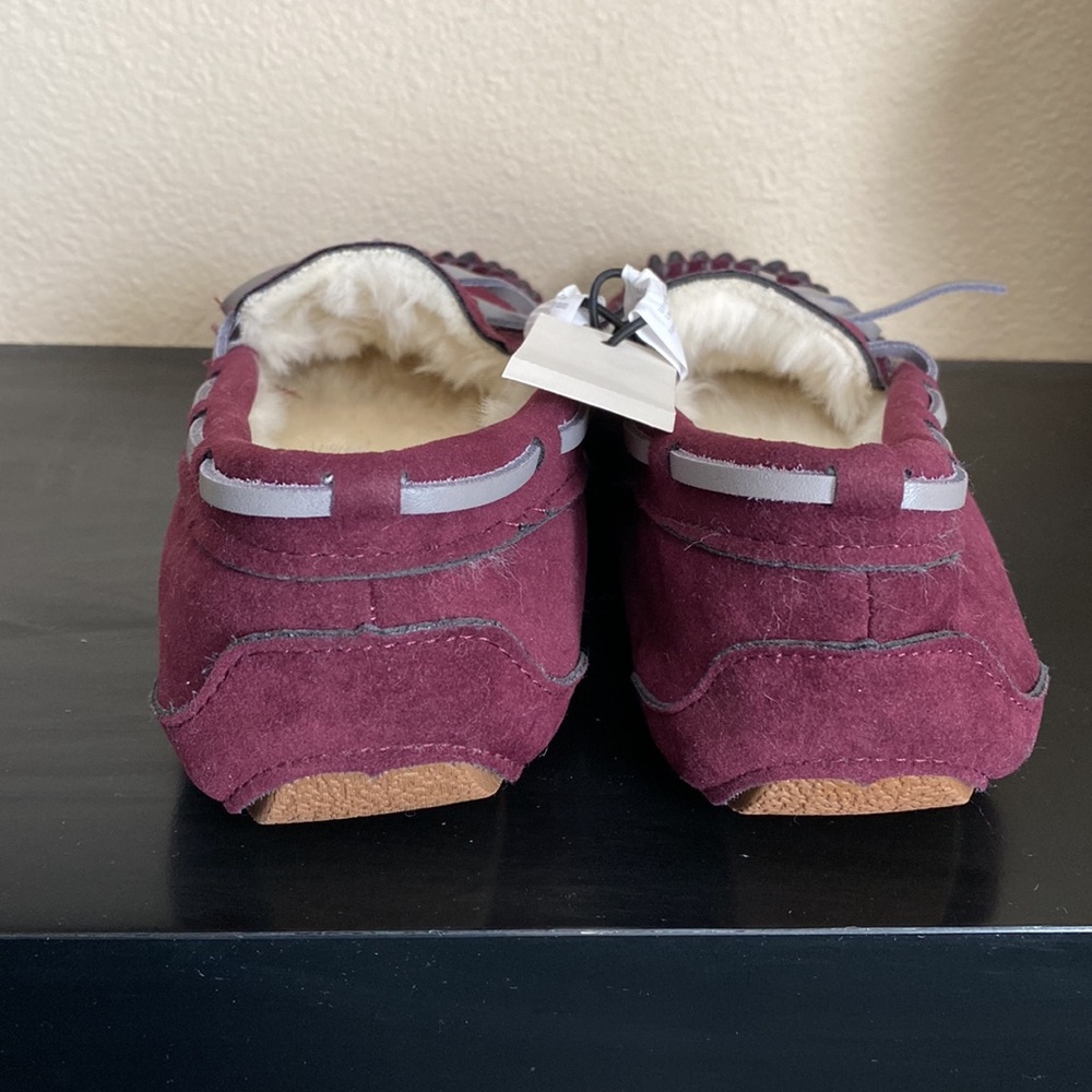Prince & Fox Fur Lined Shoes, Size US 6W, Maroon, New with Tag - Picture 4 of 9